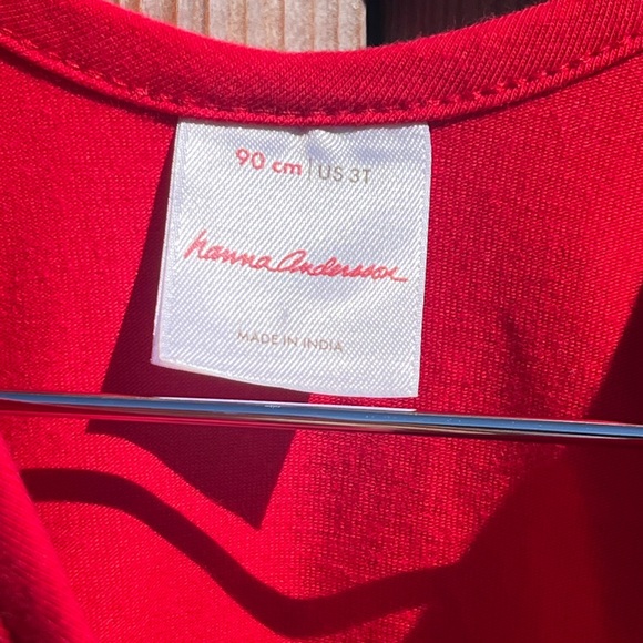 Hanna Andersson Reindeer Print Tulle Overlay Dress - Picture 5 of 9